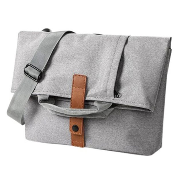LORETTO - SANTHOME 2-in-1 Messenger & Tote Bag - Light Grey